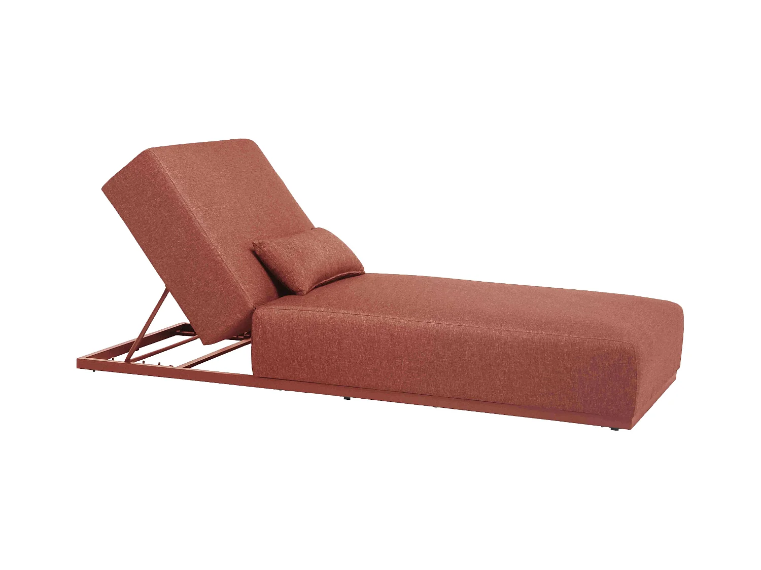 Bain de soleil avec coussin inclinable 5 positions terracotta - Havana