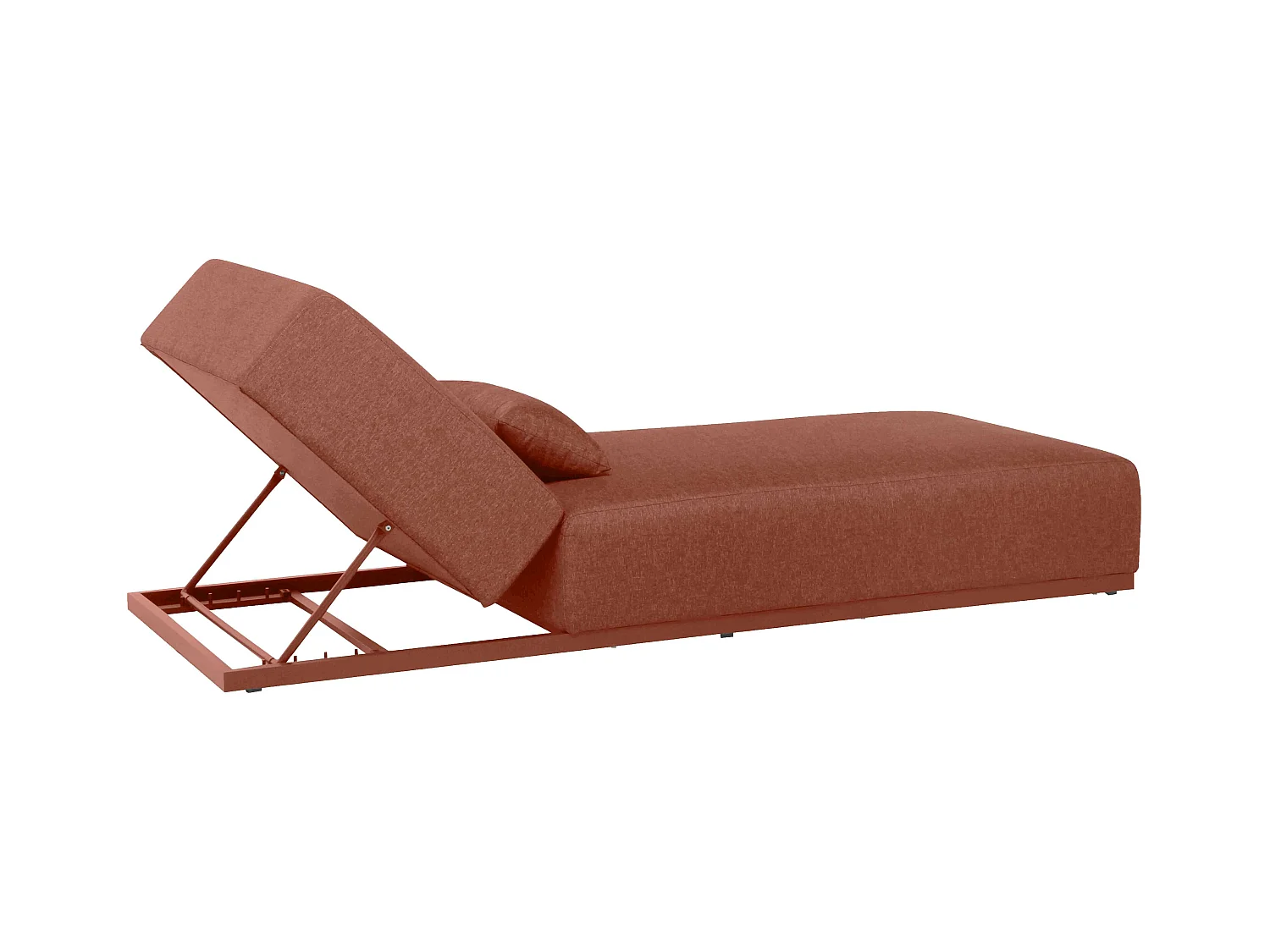 Bain de soleil avec coussin inclinable 5 positions terracotta - Havana