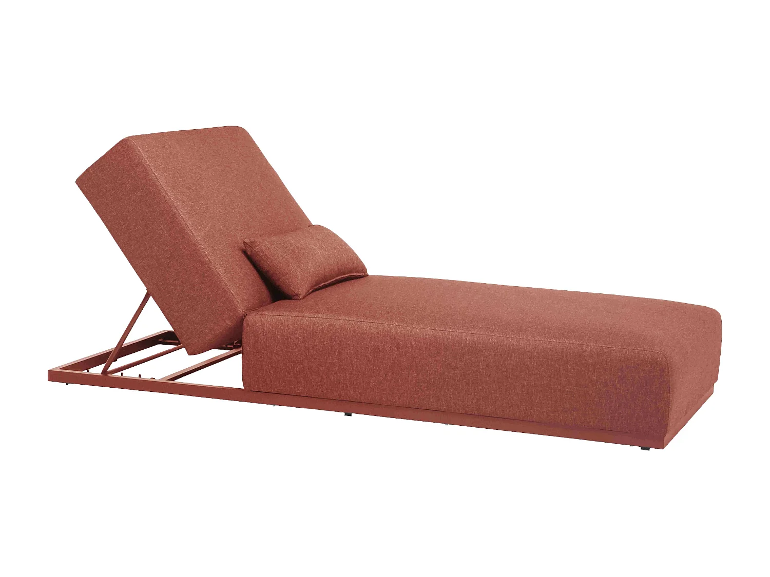 Bain de soleil avec coussin inclinable 5 positions terracotta - Havana