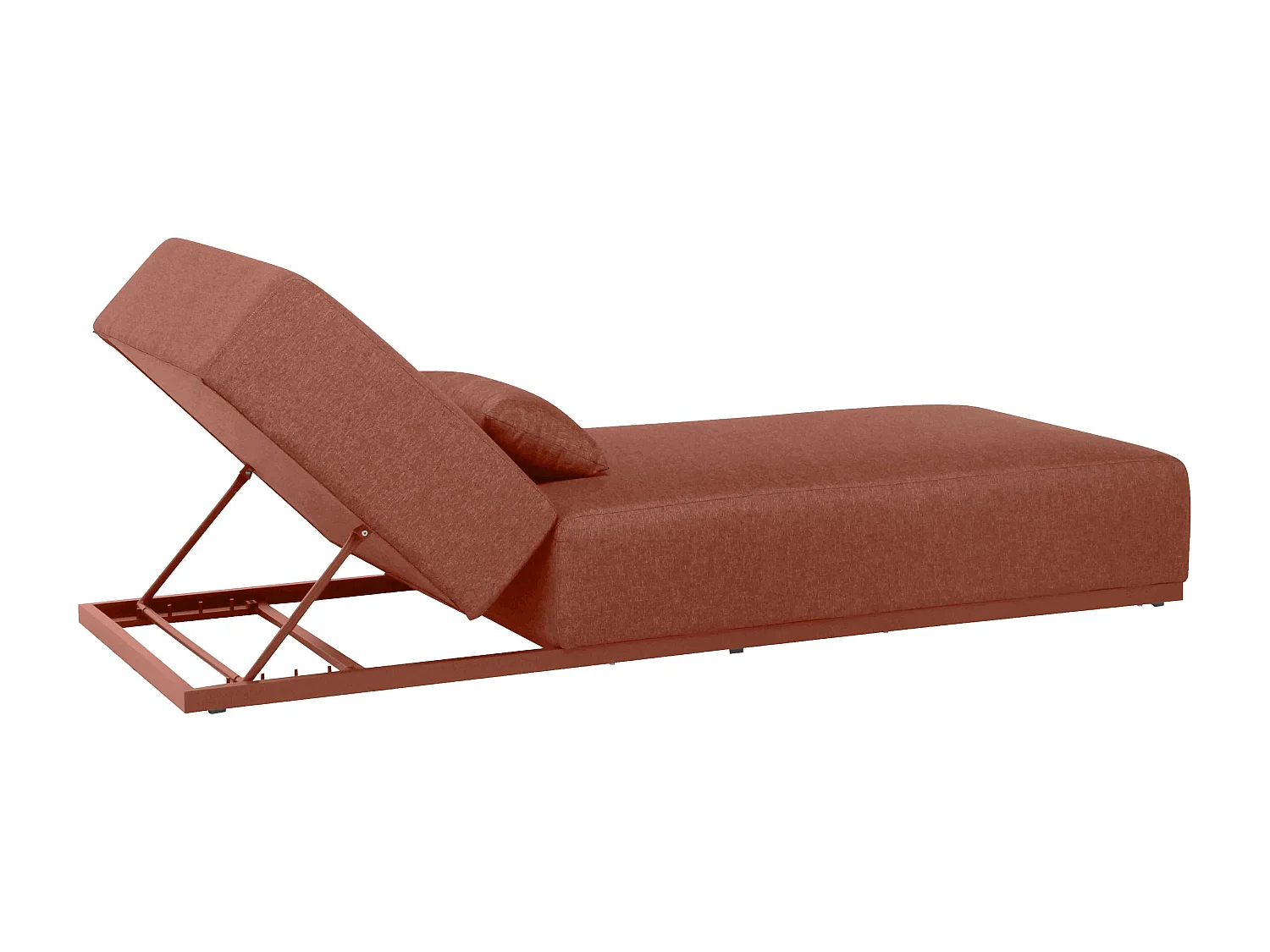 Bain de soleil avec coussin inclinable 5 positions terracotta - Havana
