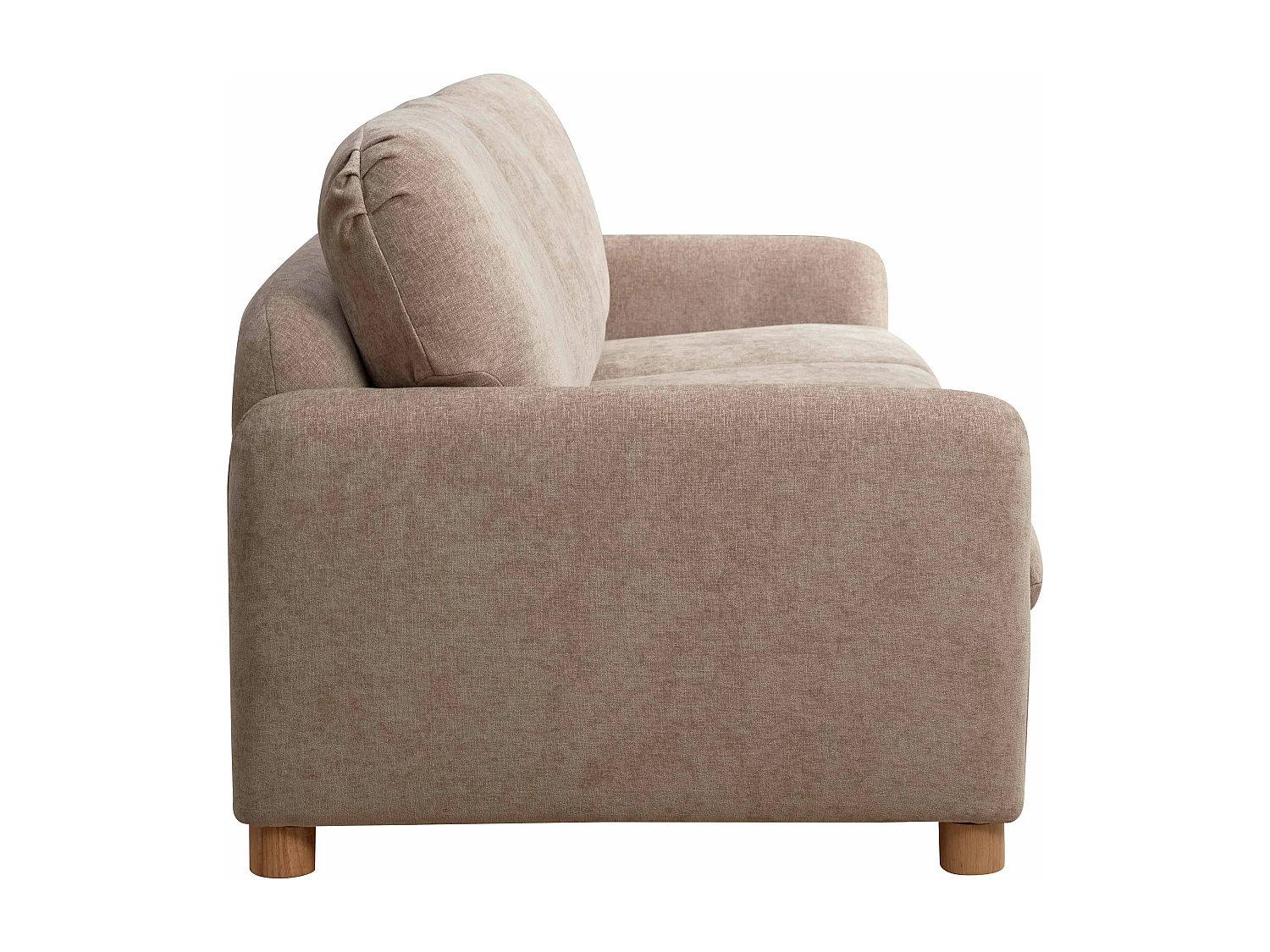 Canapé fixe en tissu 3 places beige