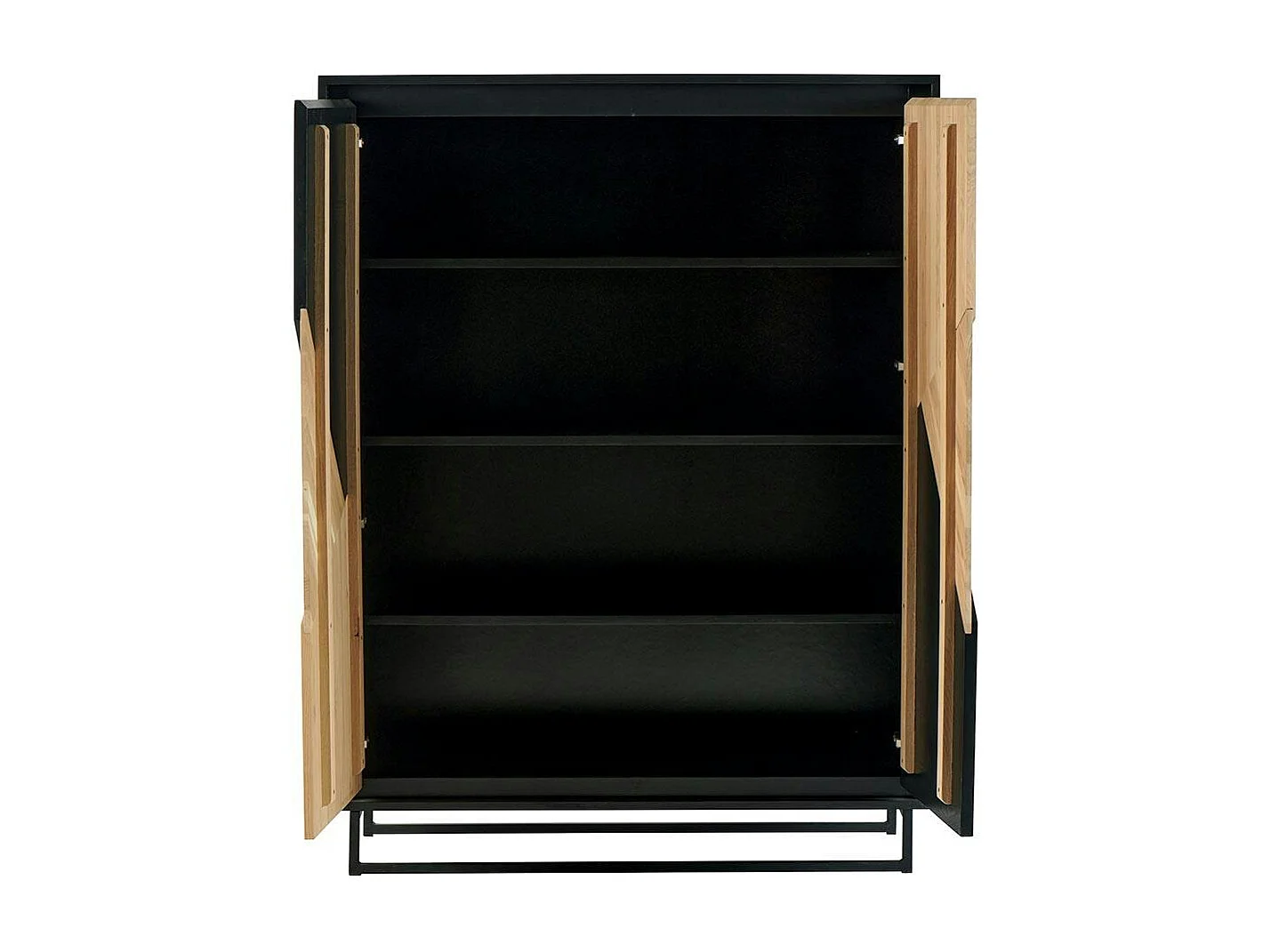 Buffet haut bois noir et blanc ANINA