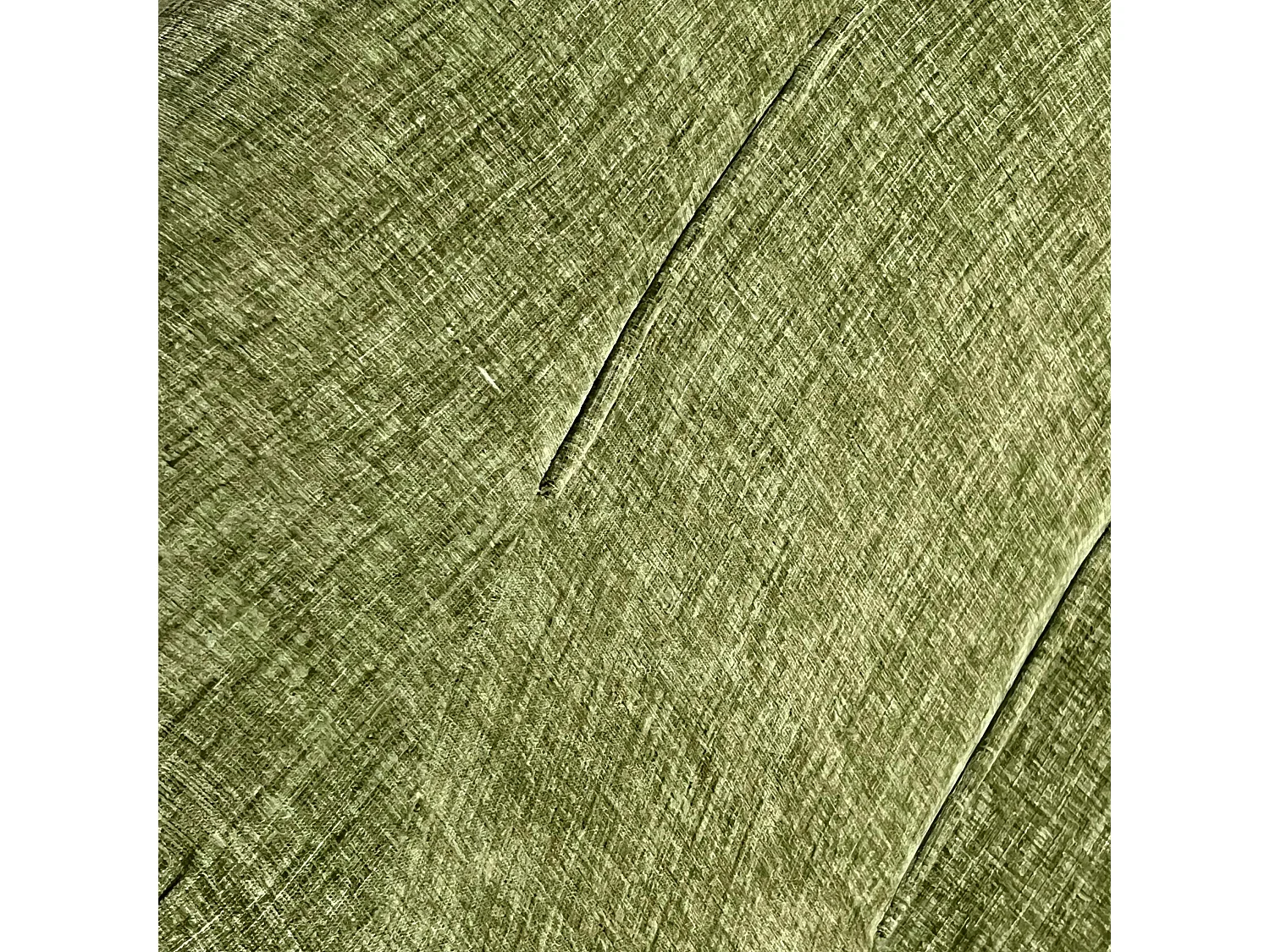 Fauteuil et pouf assortis tissu vert MALMOE