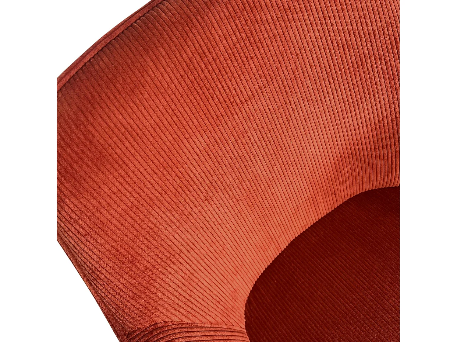 Fauteuil de table tissu cotelé terracotta (lot de 2) MALMOE