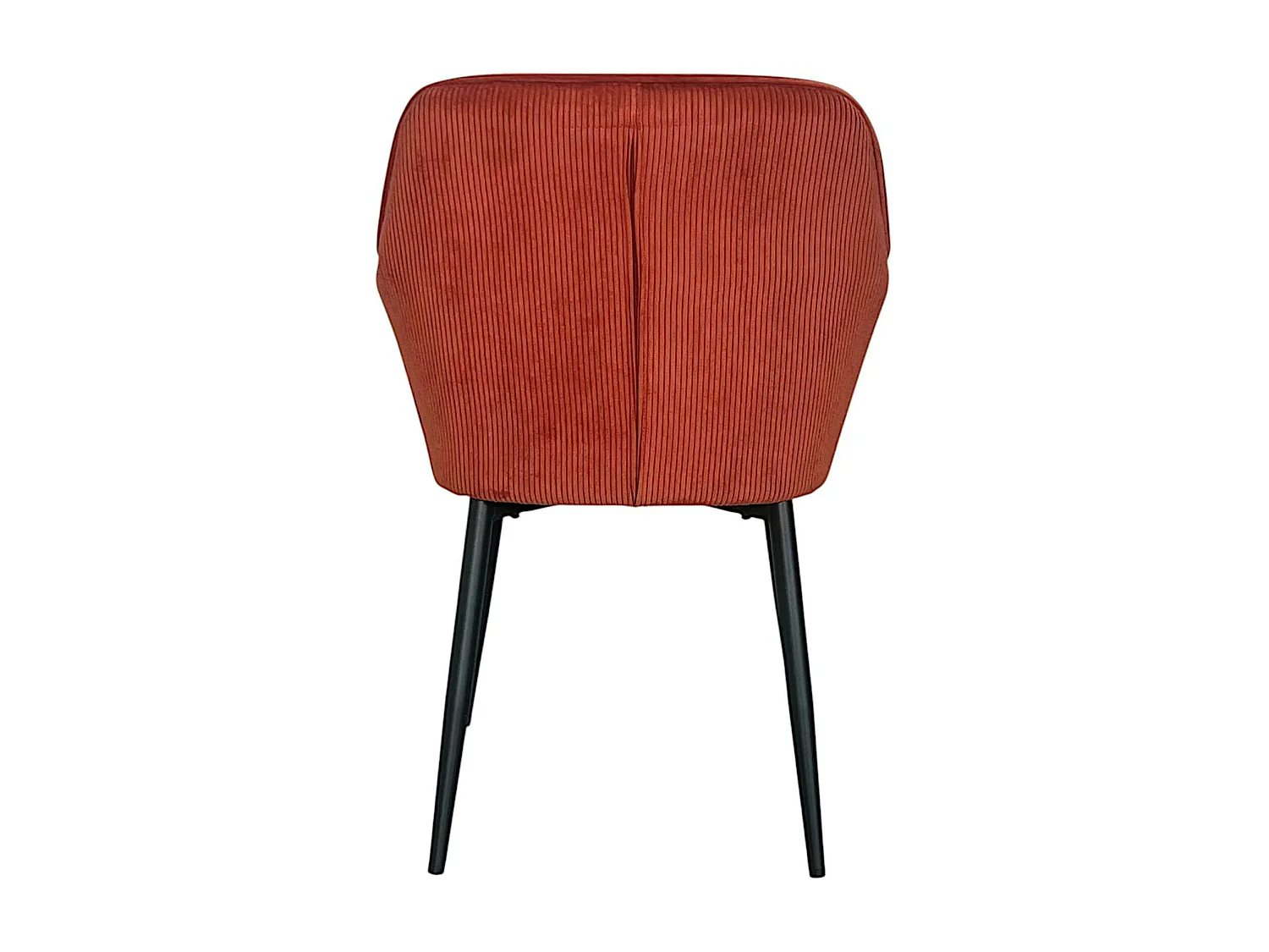 Fauteuil de table tissu cotelé terracotta (lot de 2) MALMOE