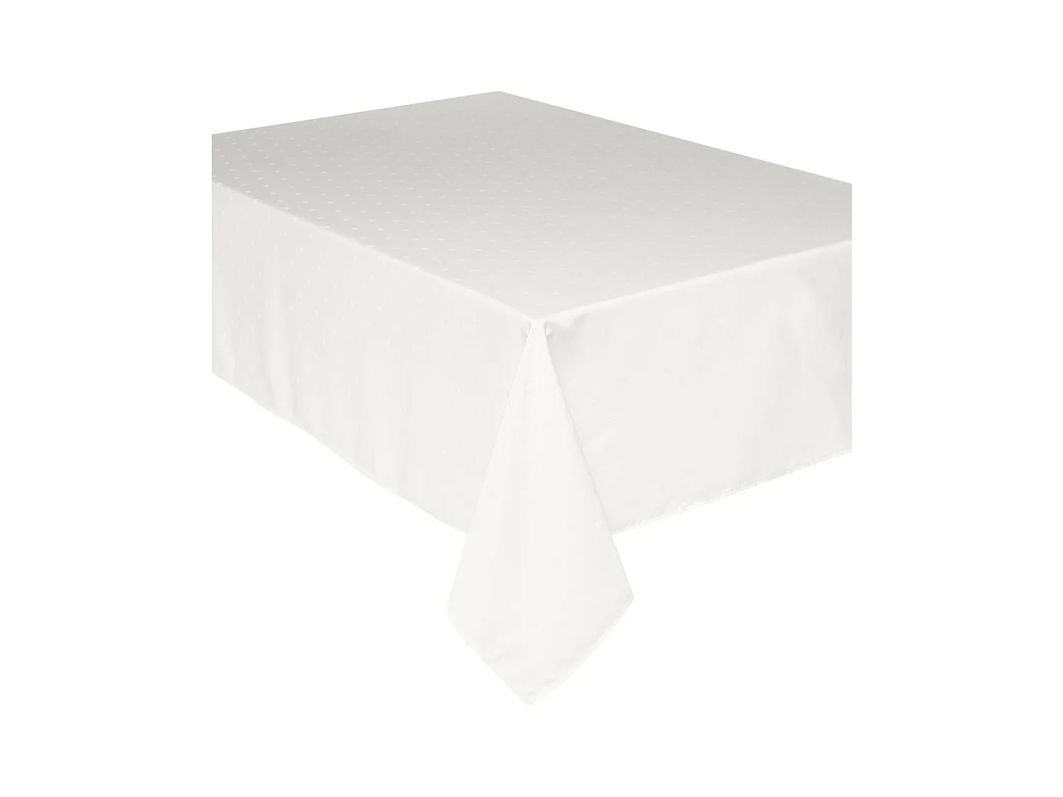 Nappe Antitache "Jacquard Carré" 140x240cm Ivoire