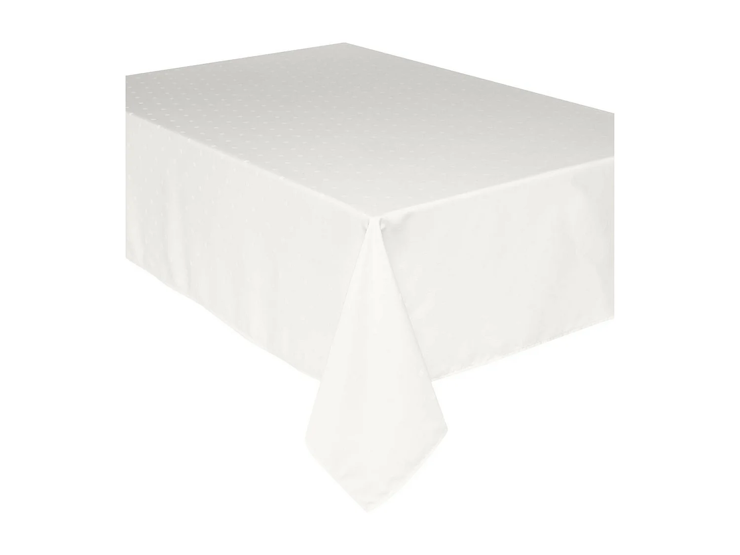 Nappe Antitache "Jacquard Carré" 140x240cm Ivoire