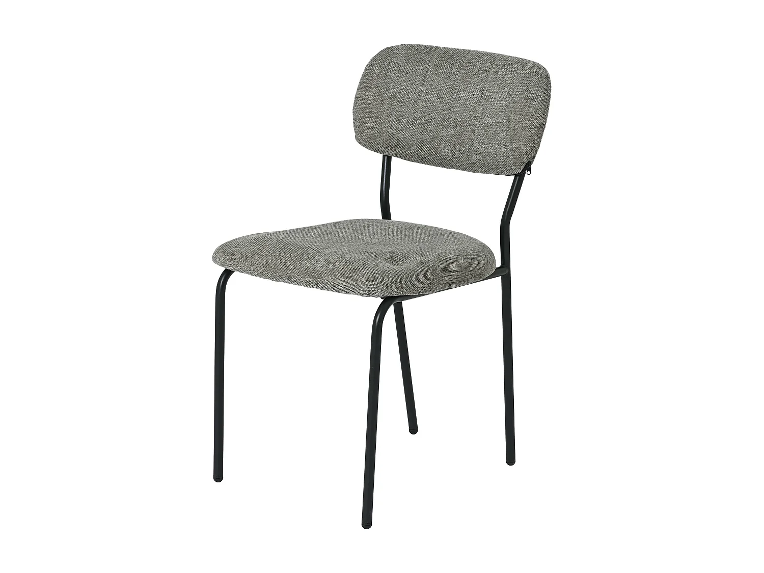 Chaise tissu brun taupe style écolier (lot de 2) MALANG