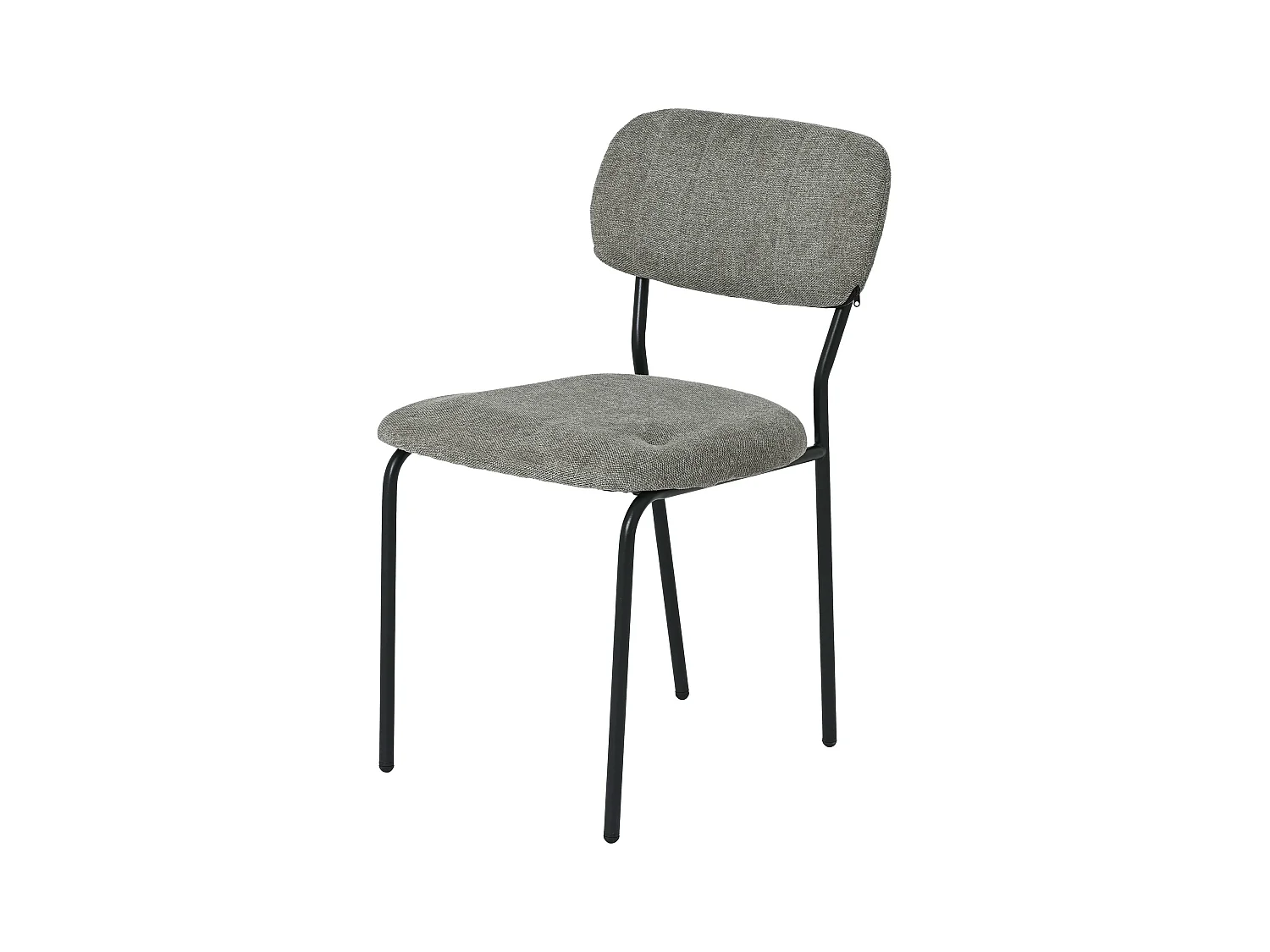Chaise tissu brun taupe style écolier (lot de 2) MALANG