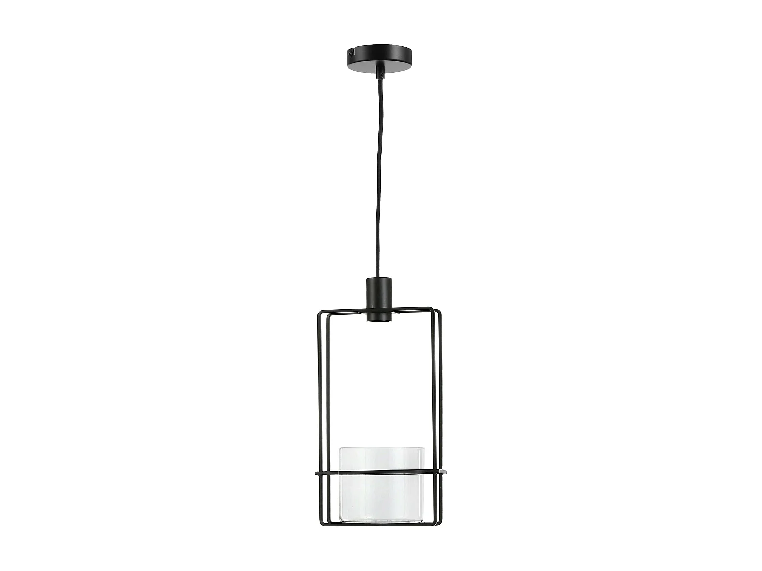 Suspension métal noir 21 x 15 cm