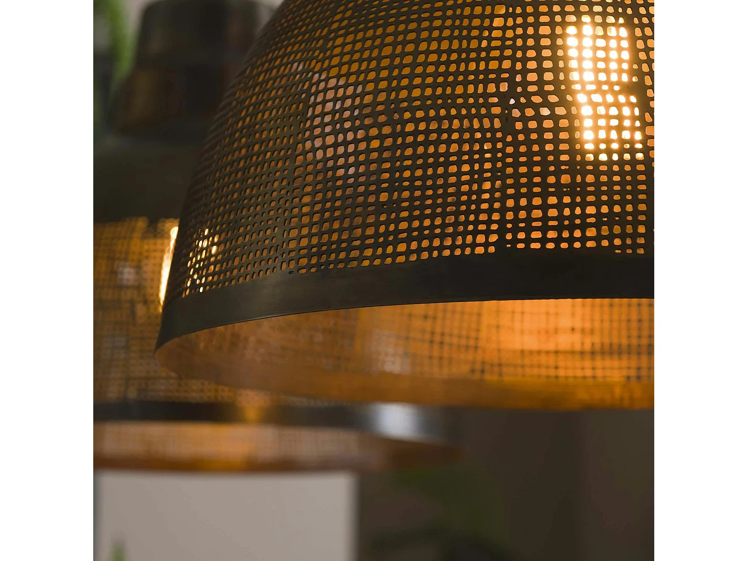 Suspension vintage avec tressage métallique RALF