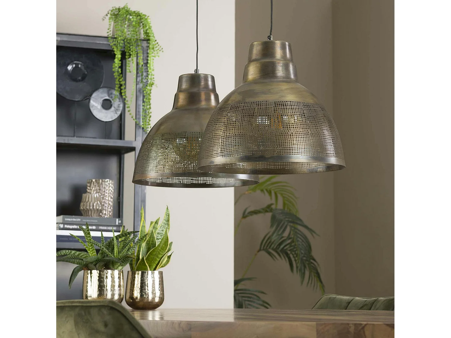 Suspension vintage avec tressage métallique RALF