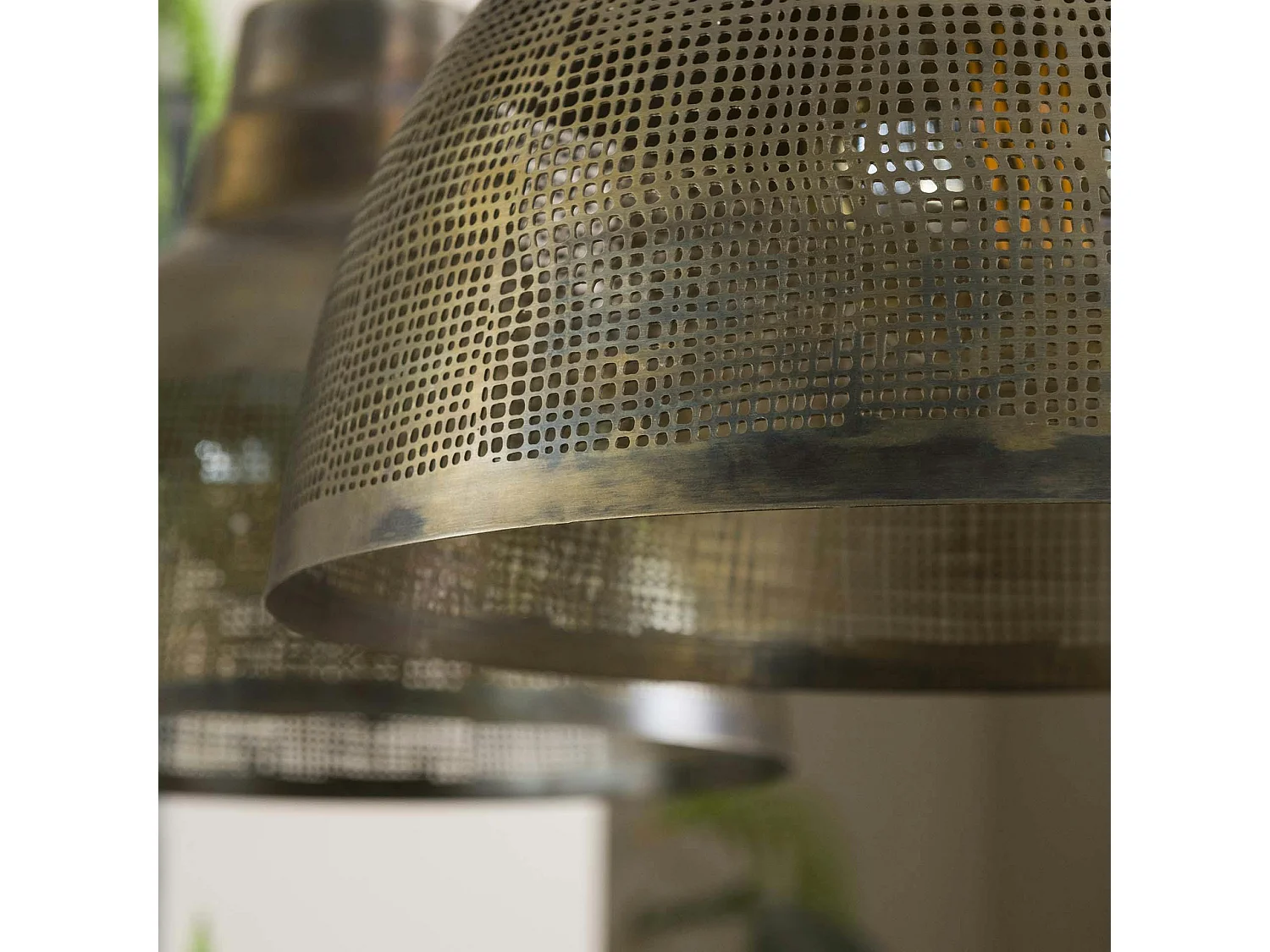 Suspension vintage avec tressage métallique RALF