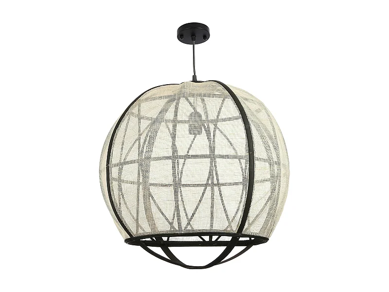 Lampe boule noire et blanche