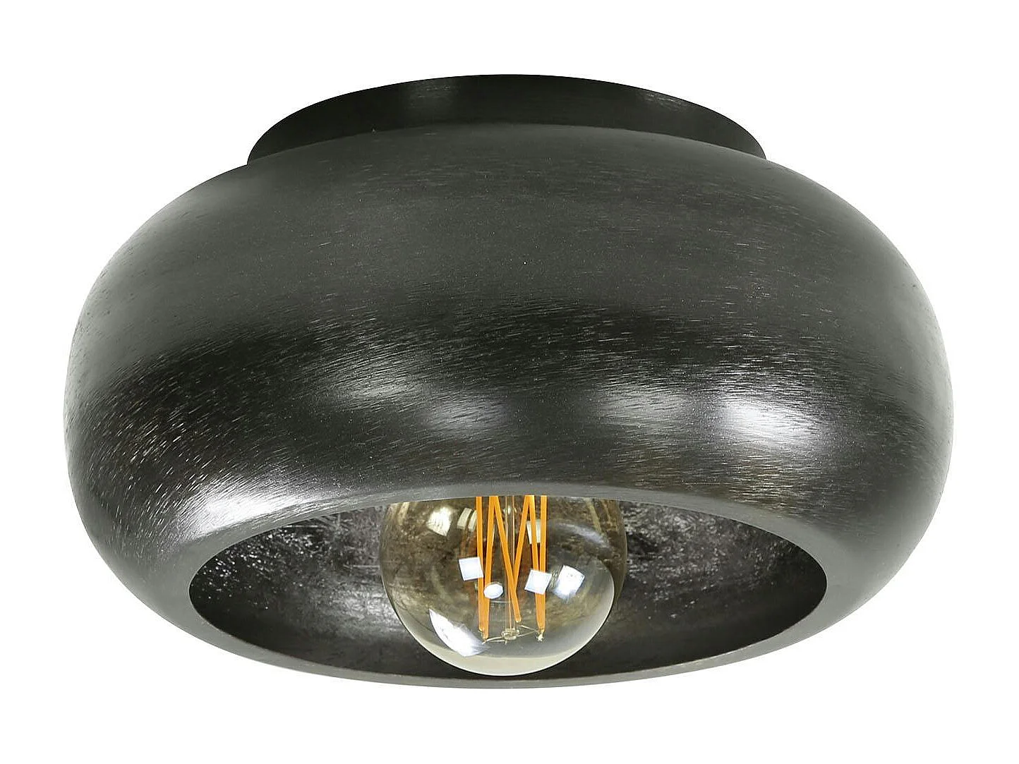 Plafonnier noir en métal RALF