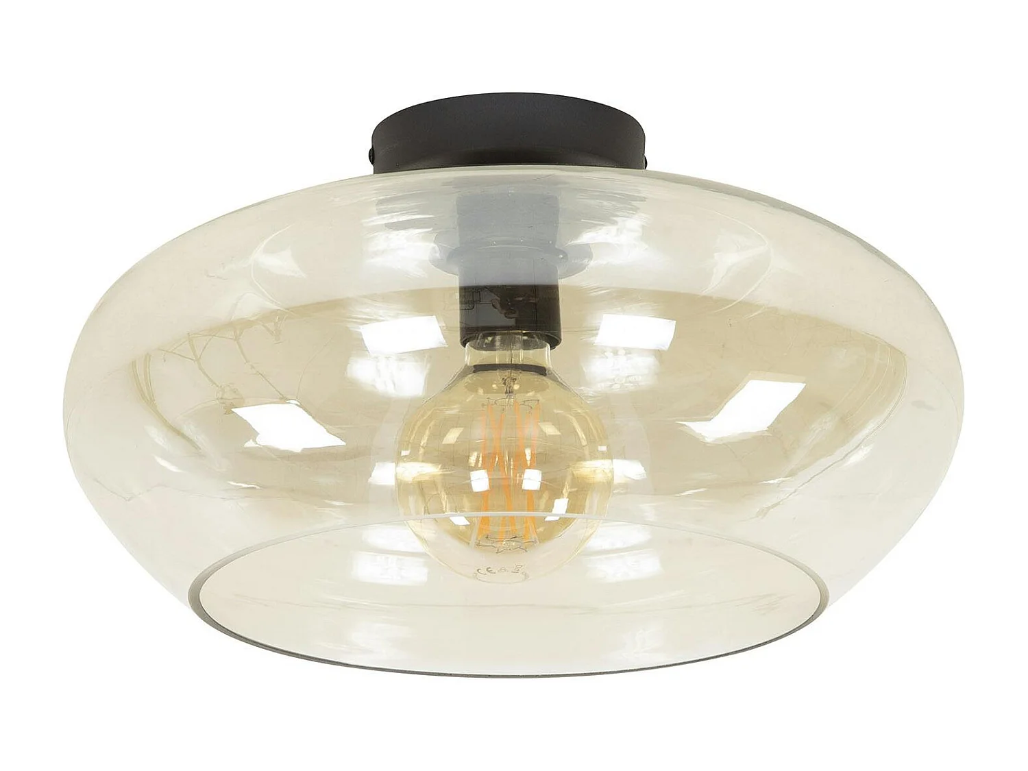 Plafonnier en verre ambré NIAGARA