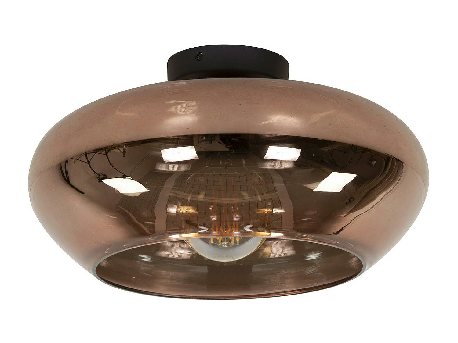 Plafonnier en verre cuivré NIAGARA