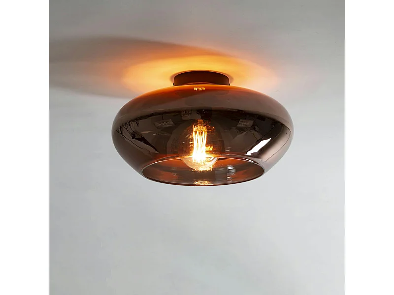Plafonnier en verre cuivré NIAGARA