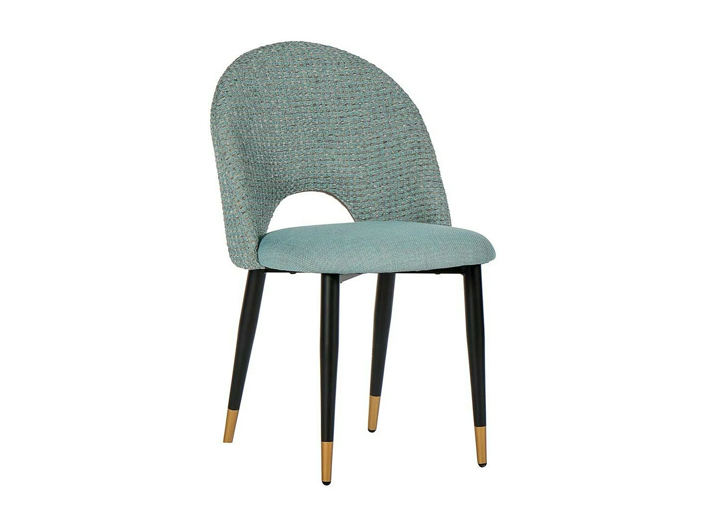 Chaise salle à manger tissu quadrillé bleu clair (lot de 2) MALMOE
