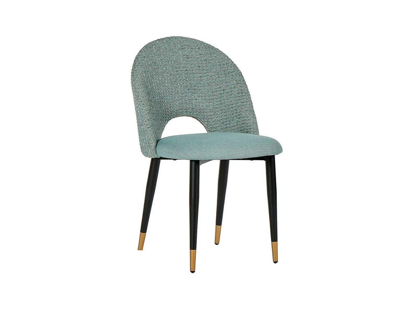 Chaise salle à manger tissu quadrillé bleu clair (lot de 2) MALMOE
