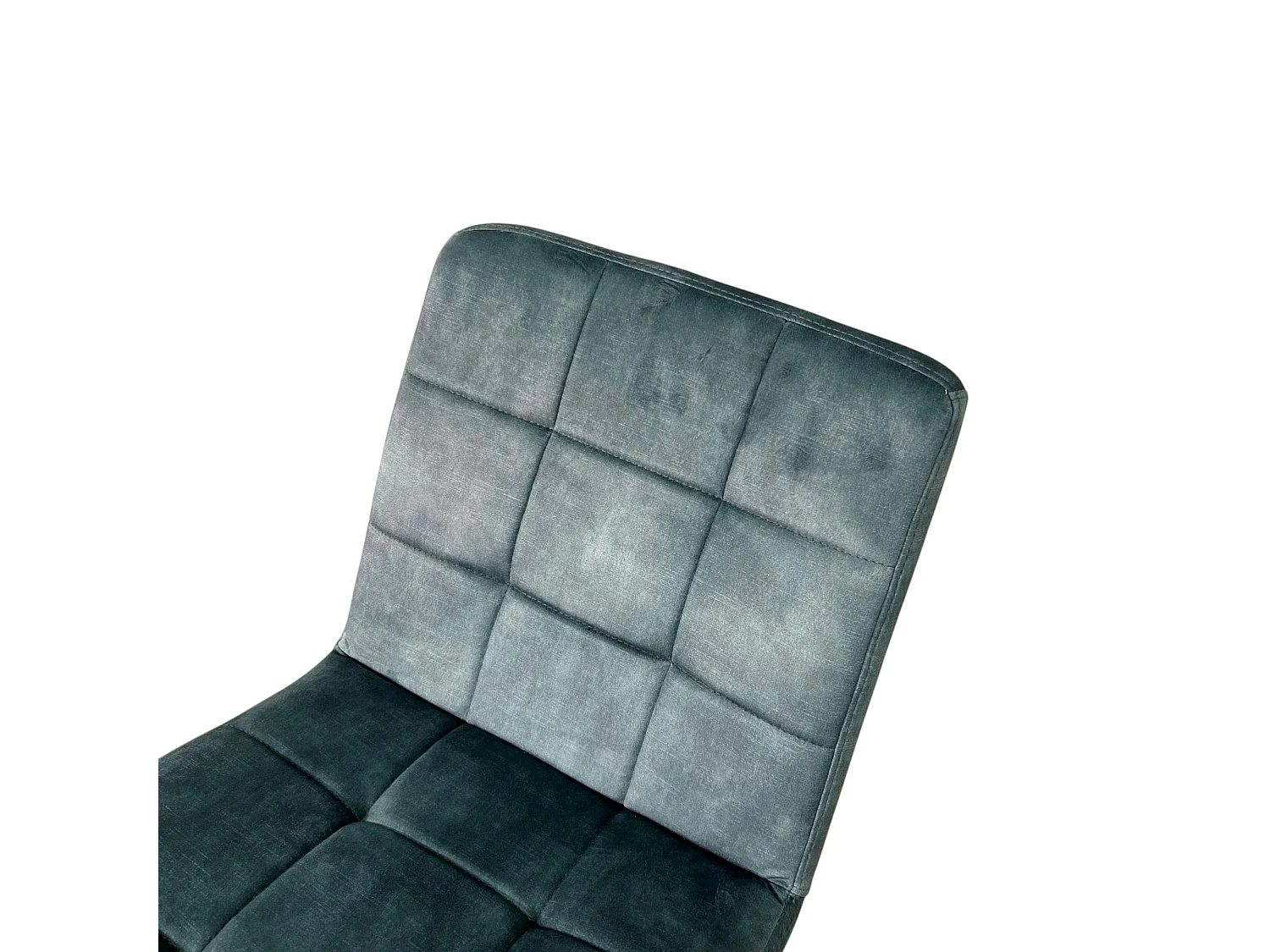 Chaise en velours capitonné bleu pétrole MALMOE (lot de 2)