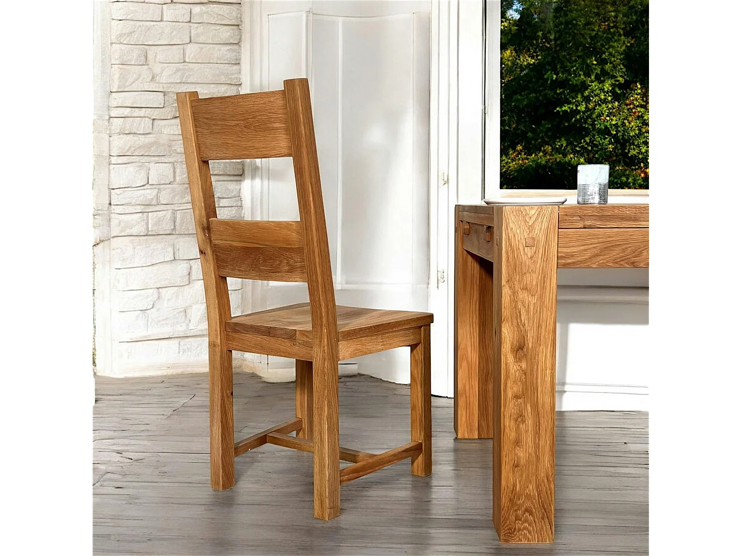 Chaise en chêne massif FJORD (lot de 2)