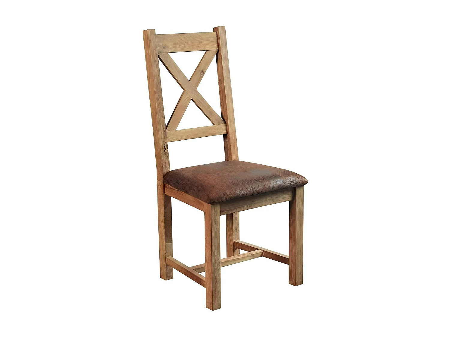 Chaise en chêne massif assise microfibre FJORD