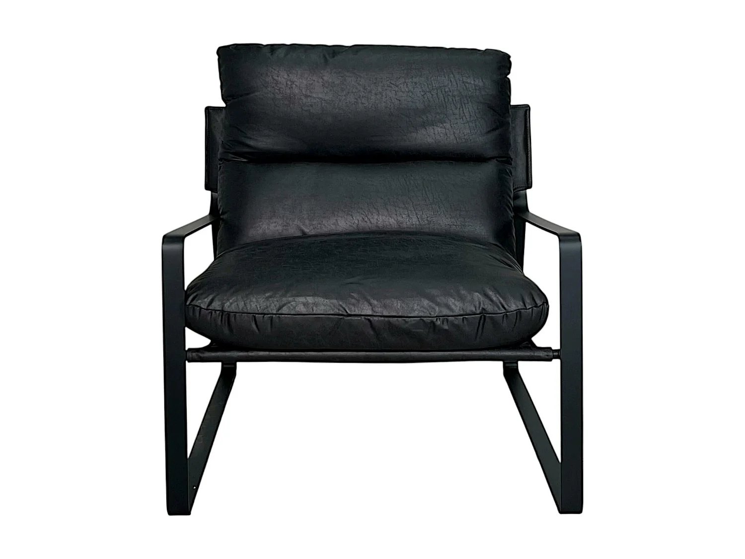 Fauteuil design tissu anthracite et métal EPIKA