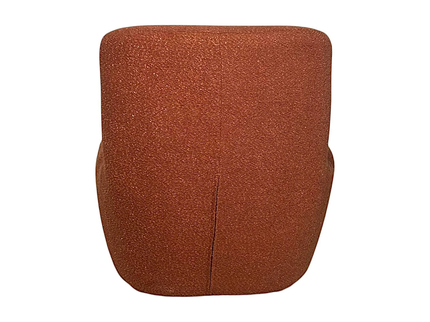 Fauteuil arrondi tissu bouclettes terracotta MALMOE