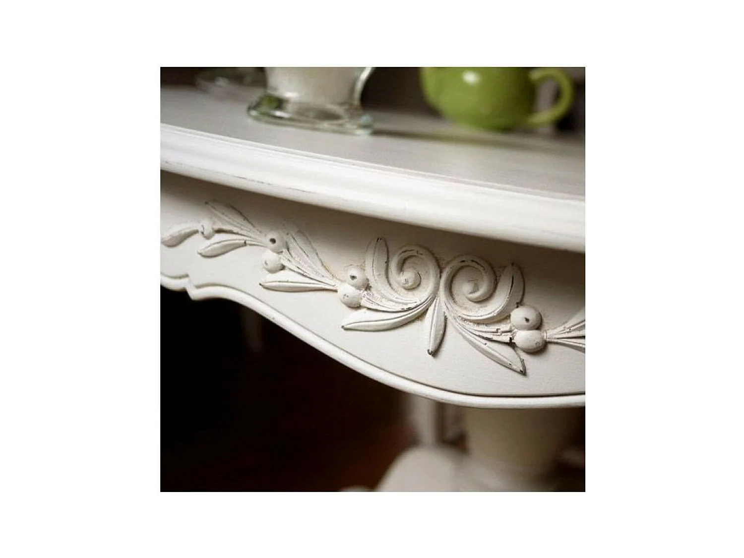 Table ronde 2 allonges MDF Blanc - Romance Interior's