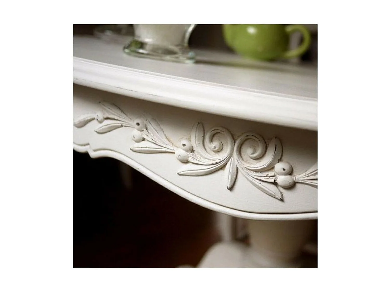 Table ronde 2 allonges MDF Blanc - Romance Interior's