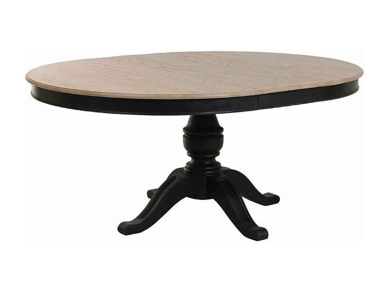 Table ronde extensible Bois Noir - Manoir Interior's