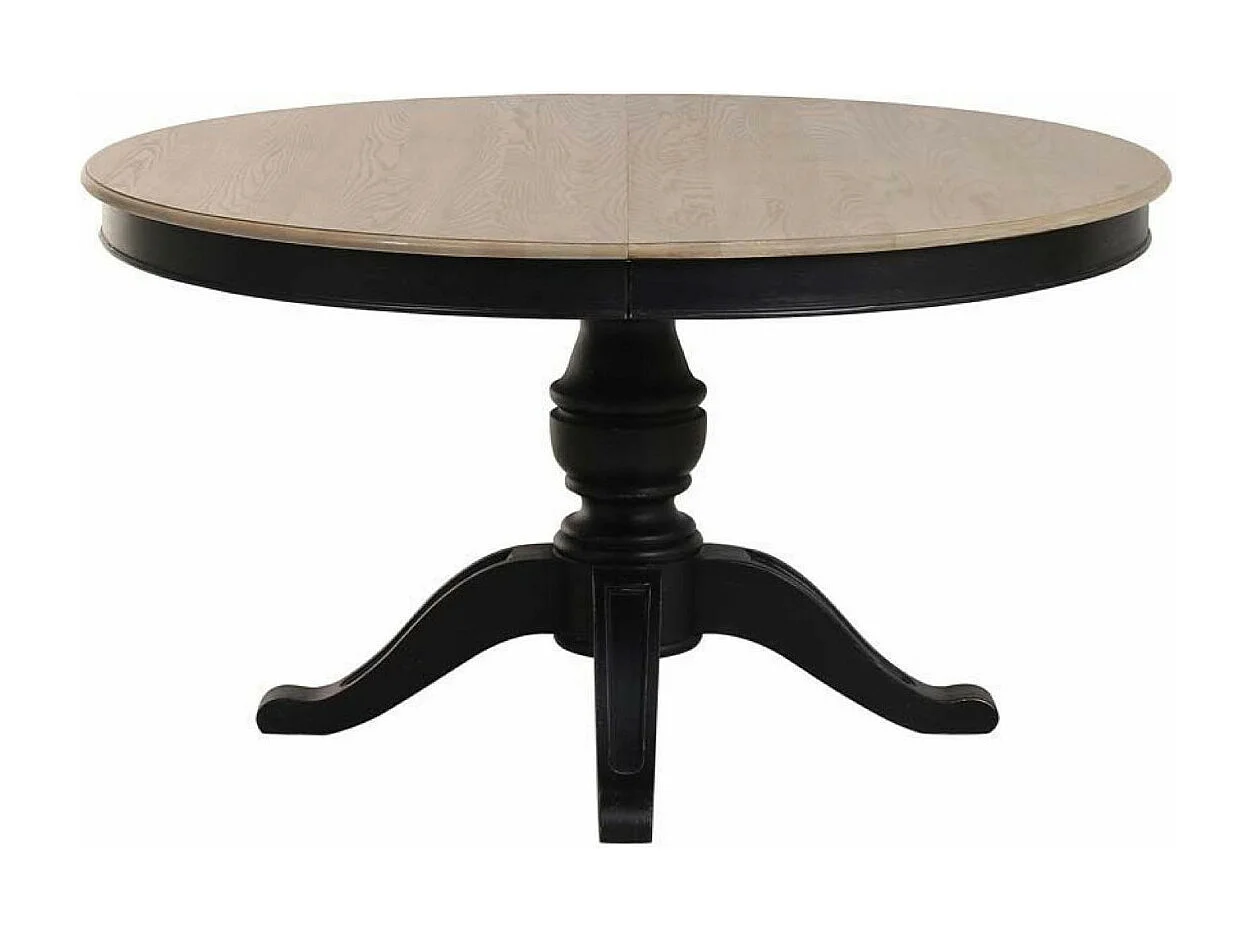Table ronde extensible Bois Noir - Manoir Interior's