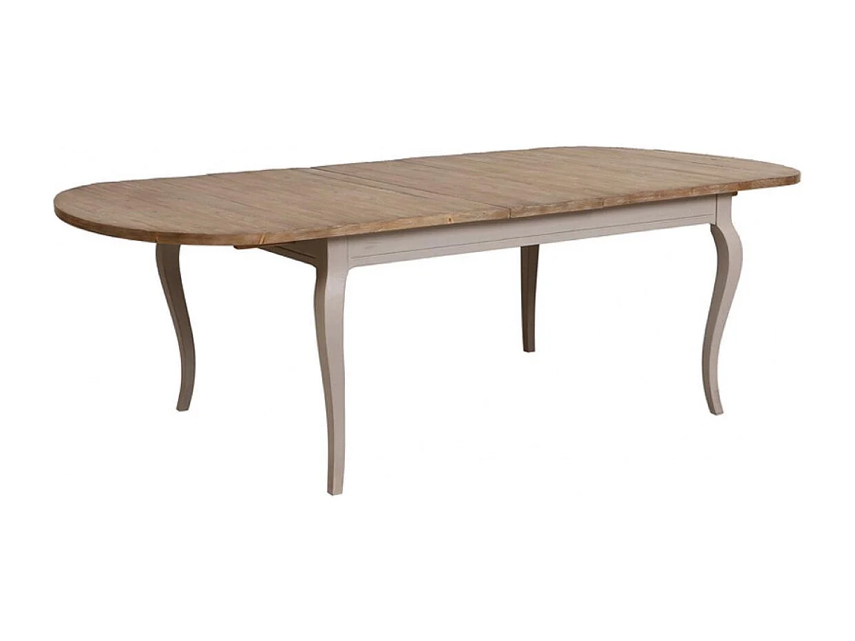 Table ovale extensible Bois Gris - Provence Interior's