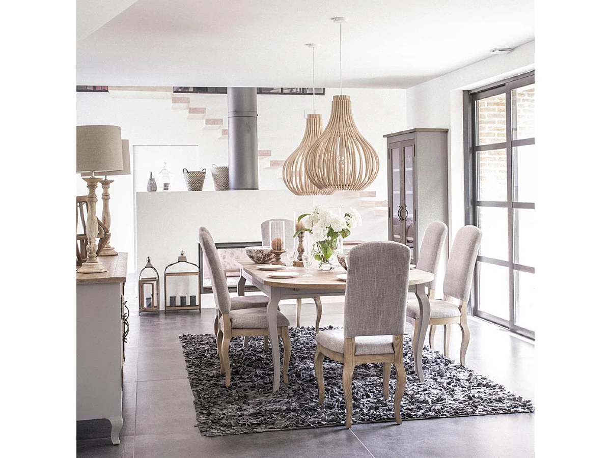 Table ovale extensible Bois Gris - Provence Interior's