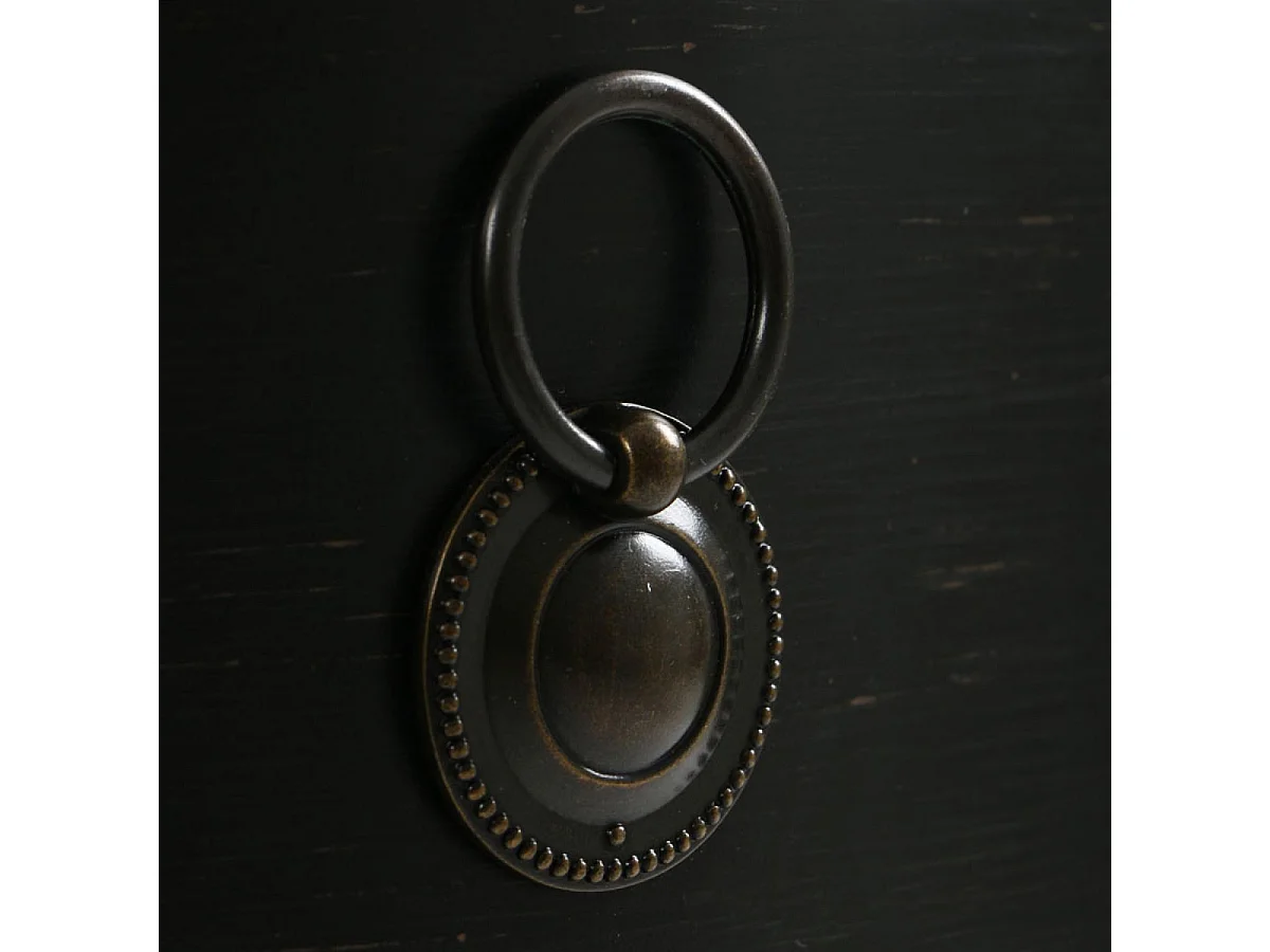 Commode 4 tiroirs Bois Noir - Manoir Interior's