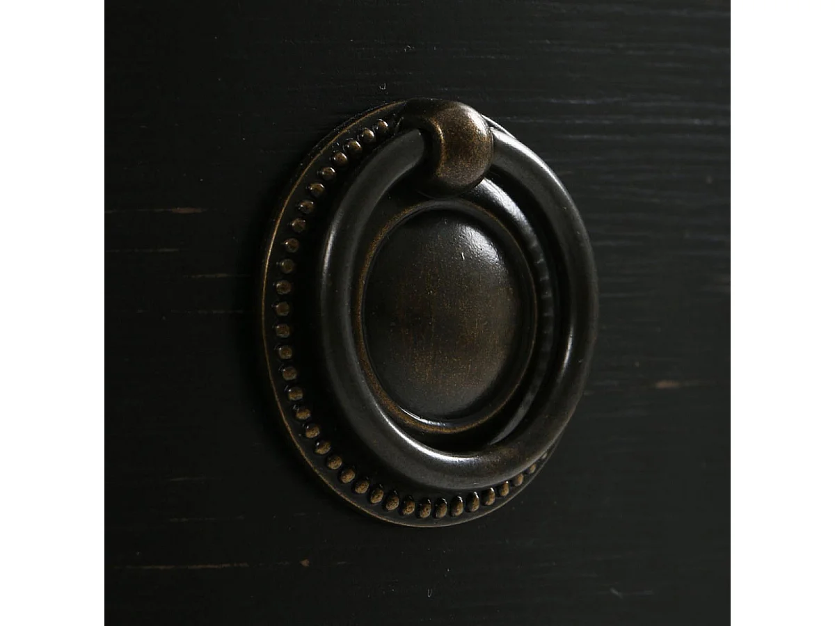 Commode 4 tiroirs Bois Noir - Manoir Interior's