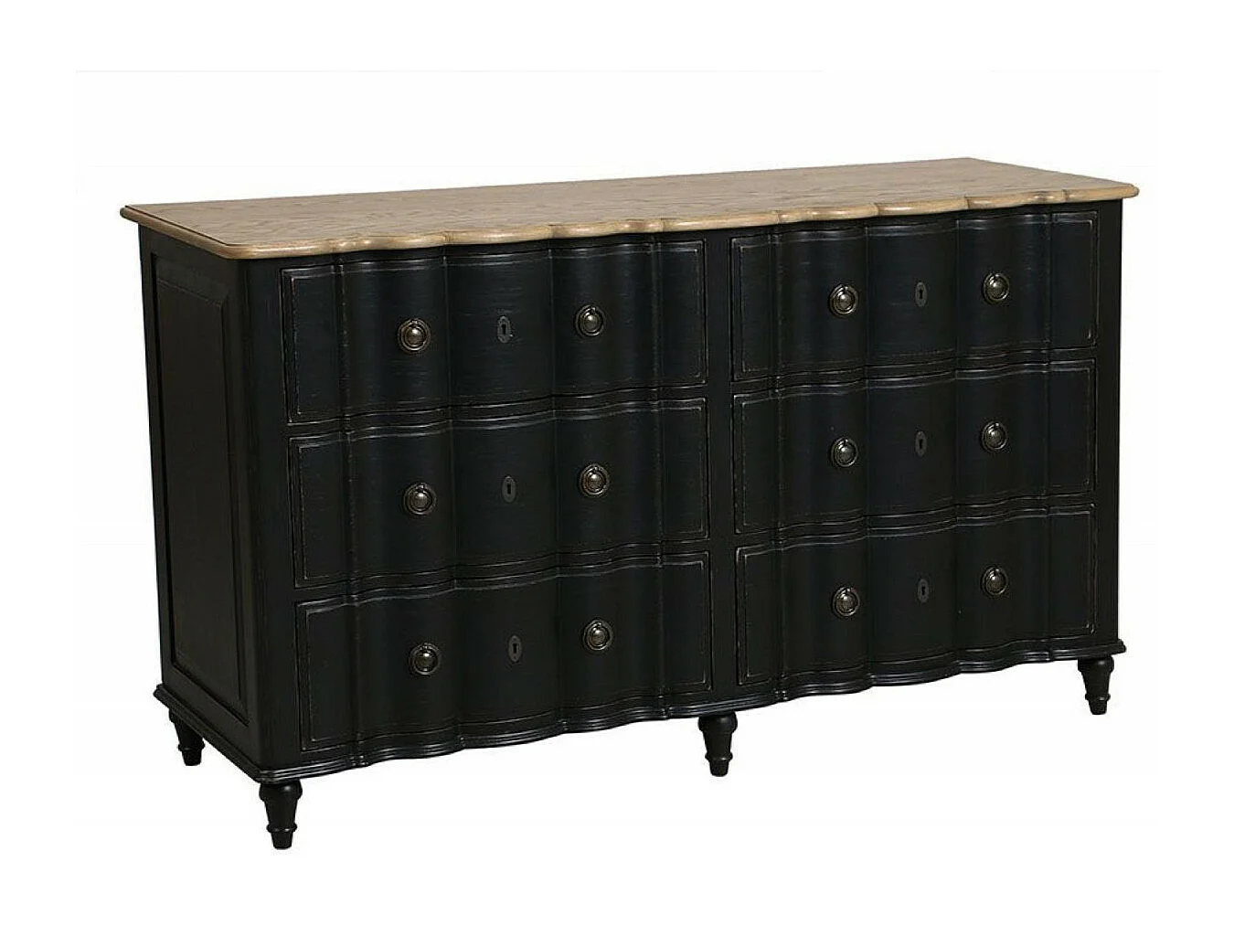 Commode arbalète double Bois Noir - Manoir Interior's