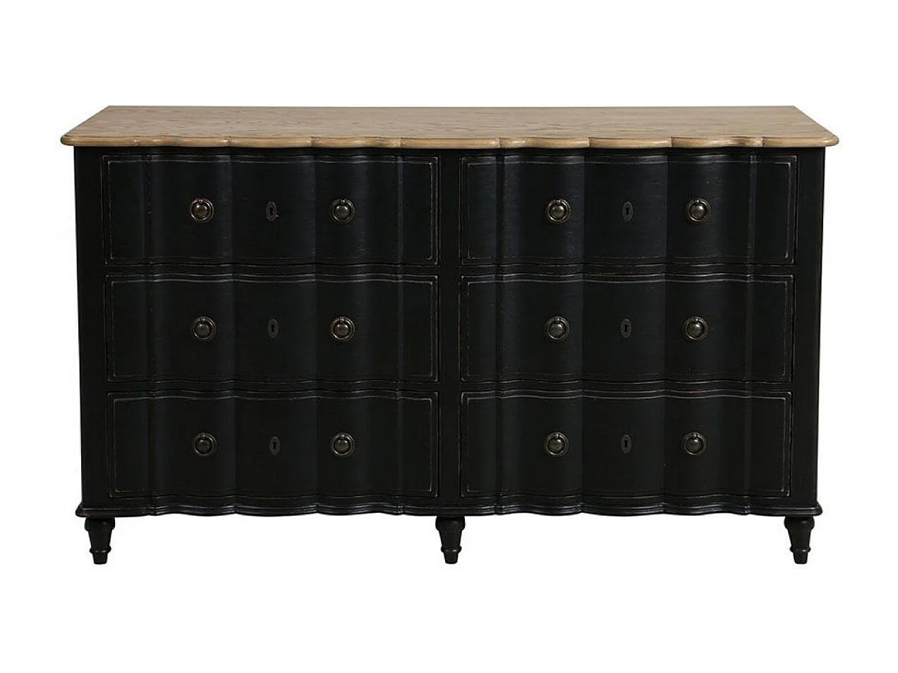 Commode arbalète double Bois Noir - Manoir Interior's