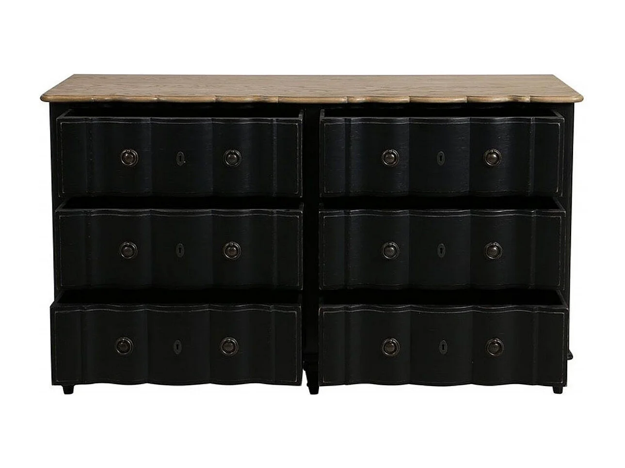 Commode arbalète double Bois Noir - Manoir Interior's