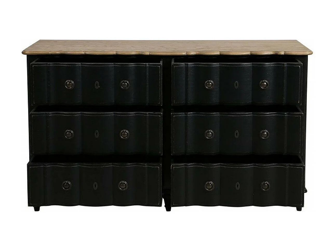 Commode arbalète double Bois Noir - Manoir Interior's