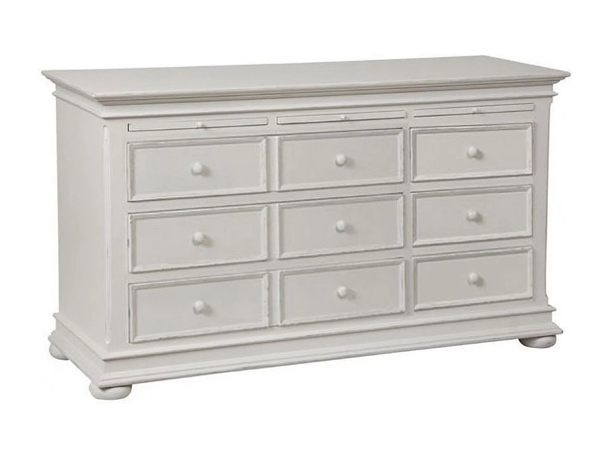 Commode 6 tiroirs MDF Blanc - Harmonie Interior's