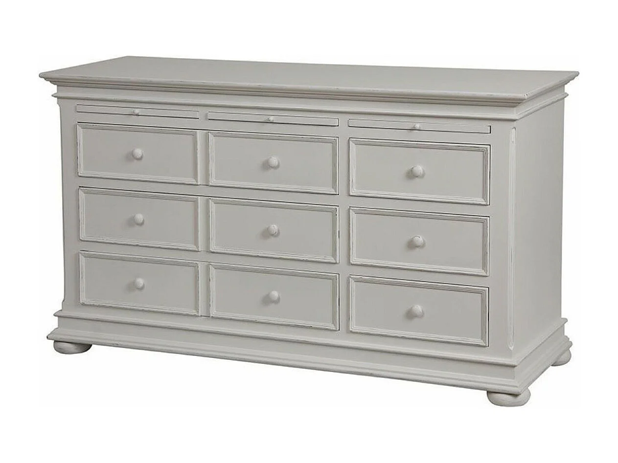 Commode 6 tiroirs MDF Blanc - Harmonie Interior's
