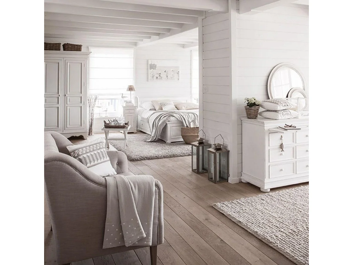 Commode 6 tiroirs MDF Blanc - Harmonie Interior's