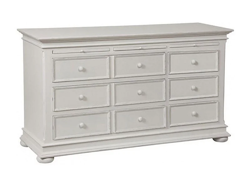 Commode 6 tiroirs MDF Blanc - Harmonie Interior's