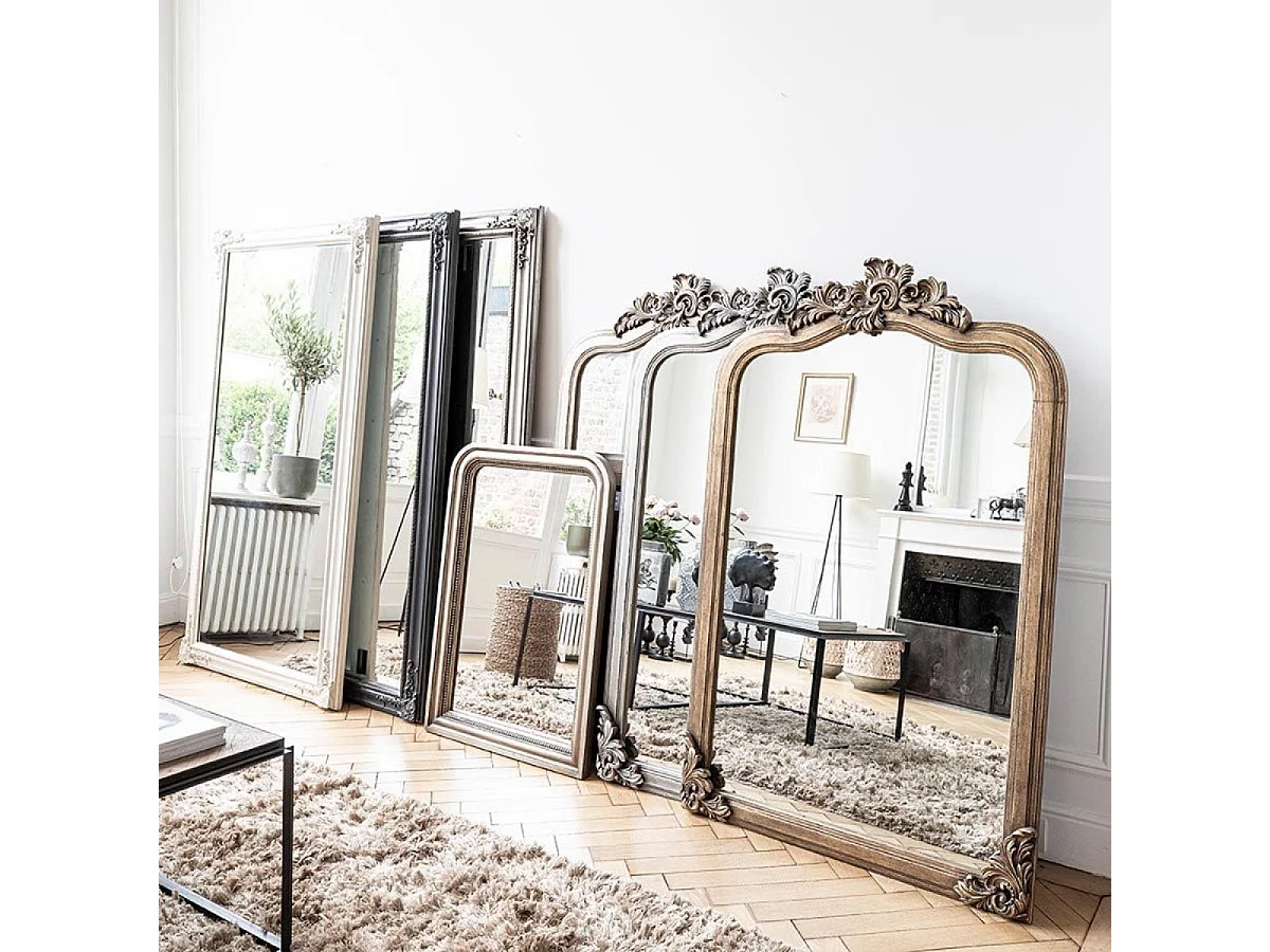 Miroir baroque Bois Beige - Les Miroirs D'Interior'S Interior's