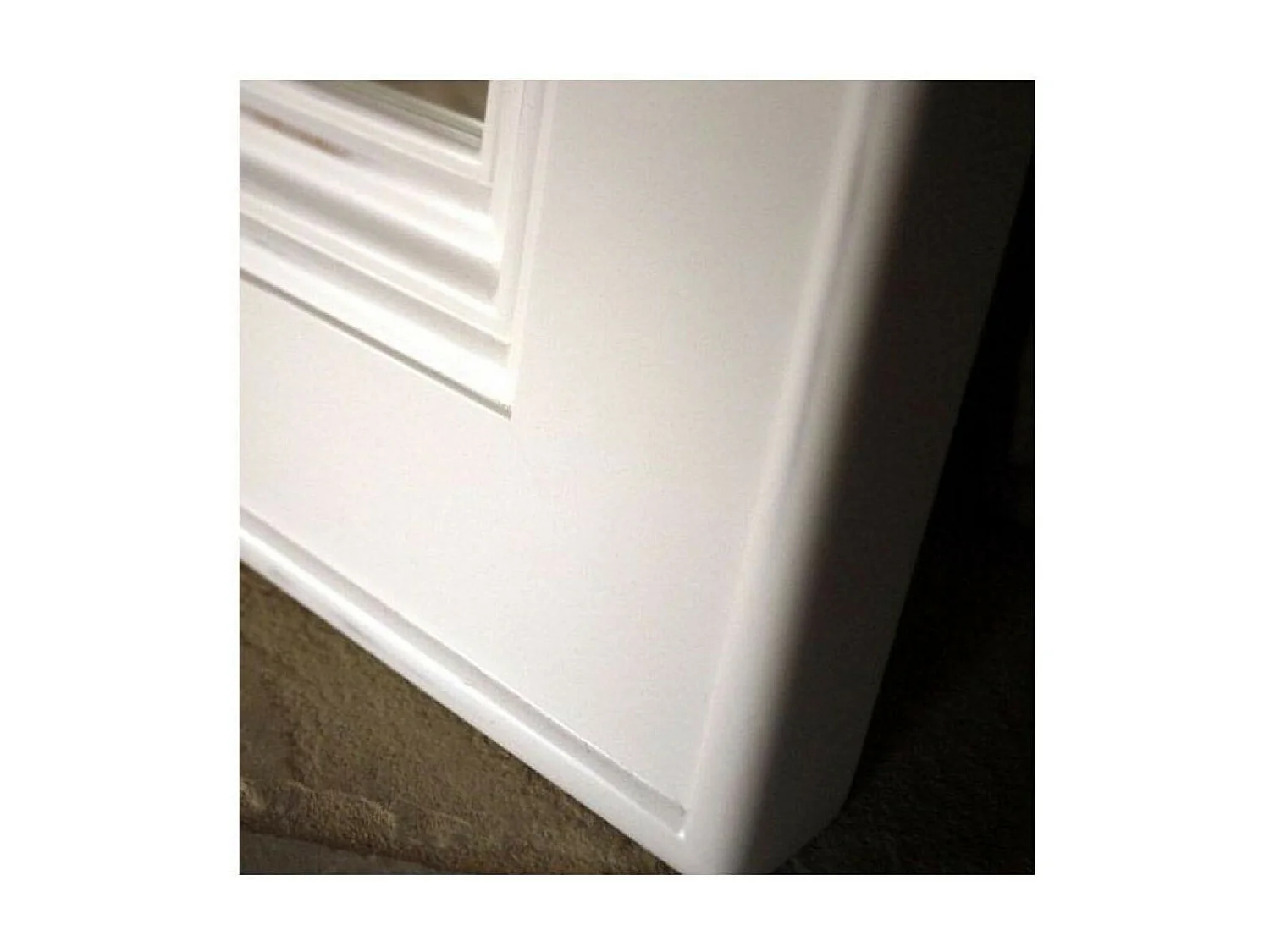 Miroir rectangulaire MDF Blanc - Harmonie Interior's