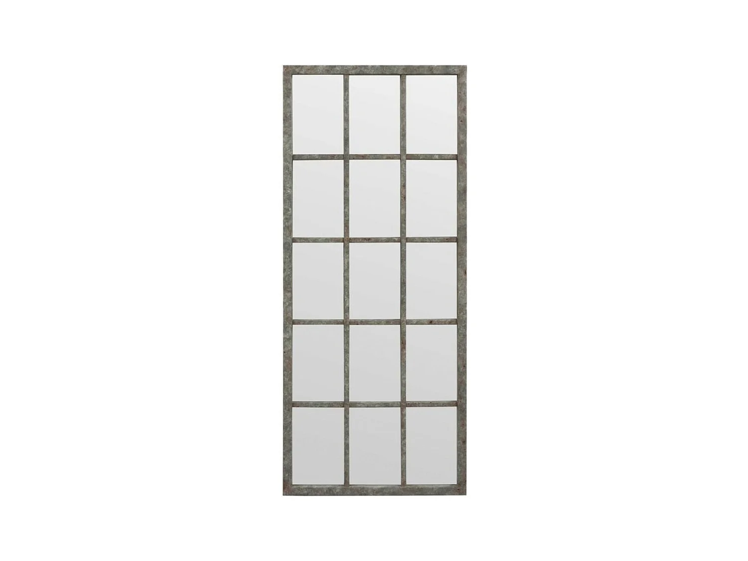 Grand miroir rectangulaire fenêtre Bois Argent - Les Miroirs D'Interior'S Interior's