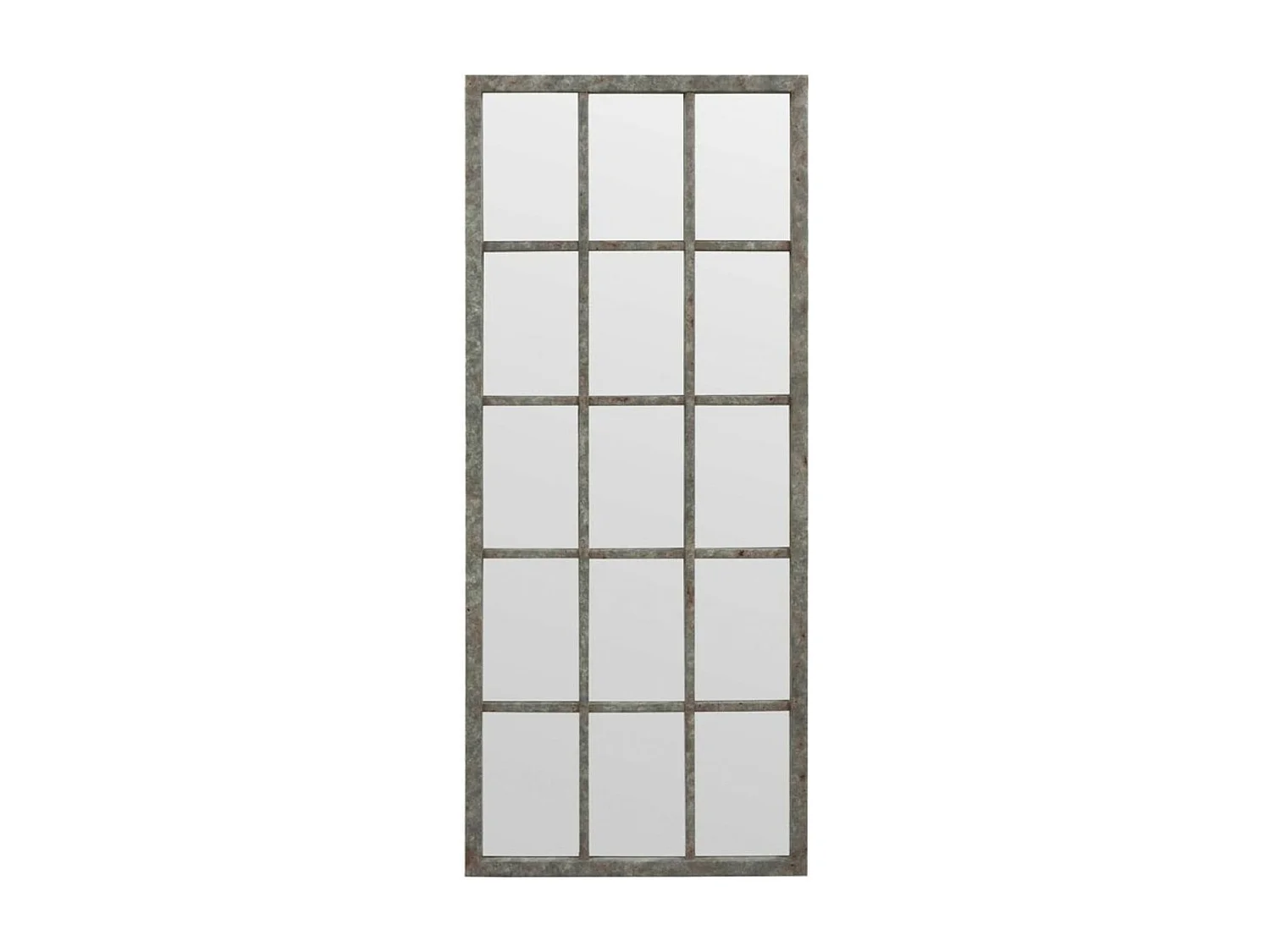 Grand miroir rectangulaire fenêtre Bois Argent - Les Miroirs D'Interior'S Interior's