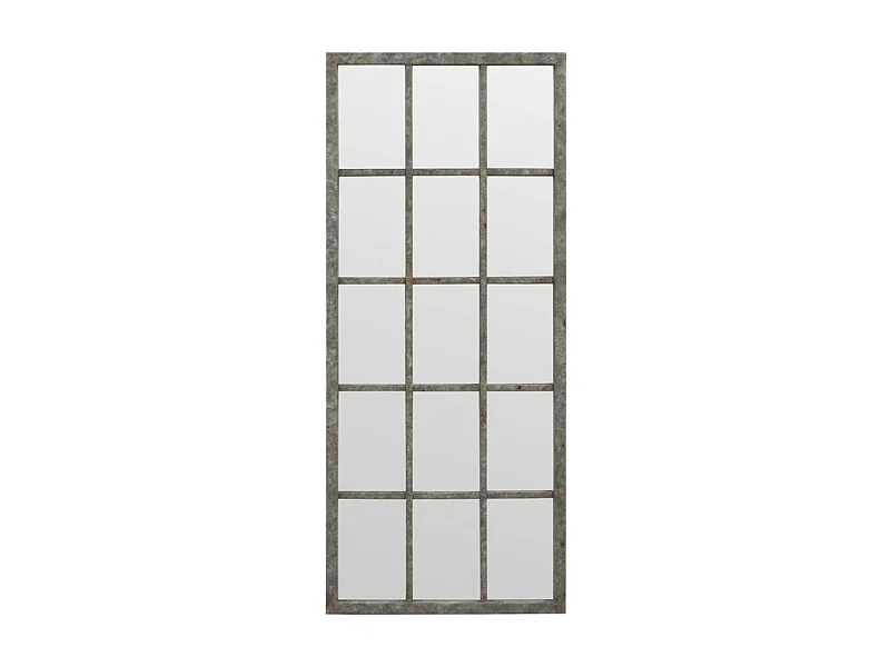 Grand miroir rectangulaire fenêtre Bois Argent - Les Miroirs D'Interior'S Interior's